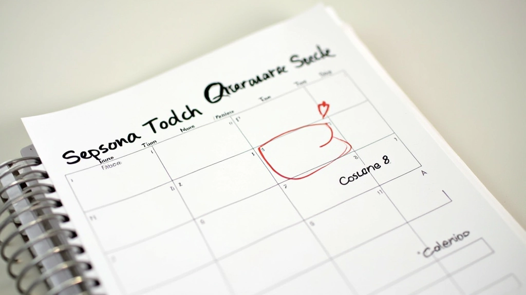 Calendario abierto mostrando los meses de septiembre a diciembre, con notas sobre fechas de gasto y ahorros planificados